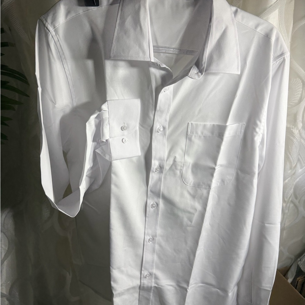 Elegant White Men's Button Down Shirt